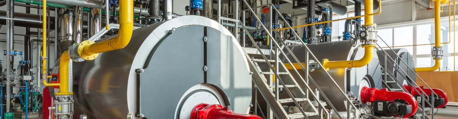 Steam boiler feed lines